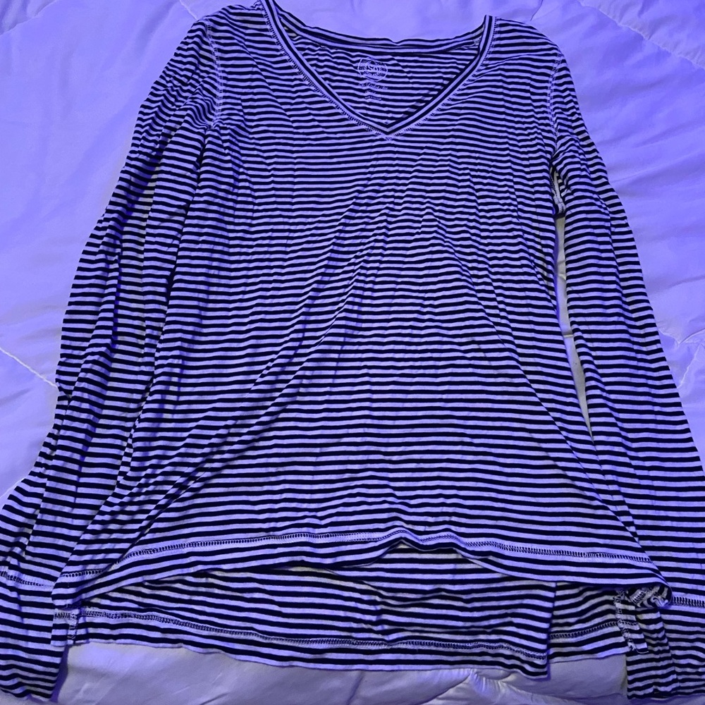 Black and white stripped long sleeve. So brand.